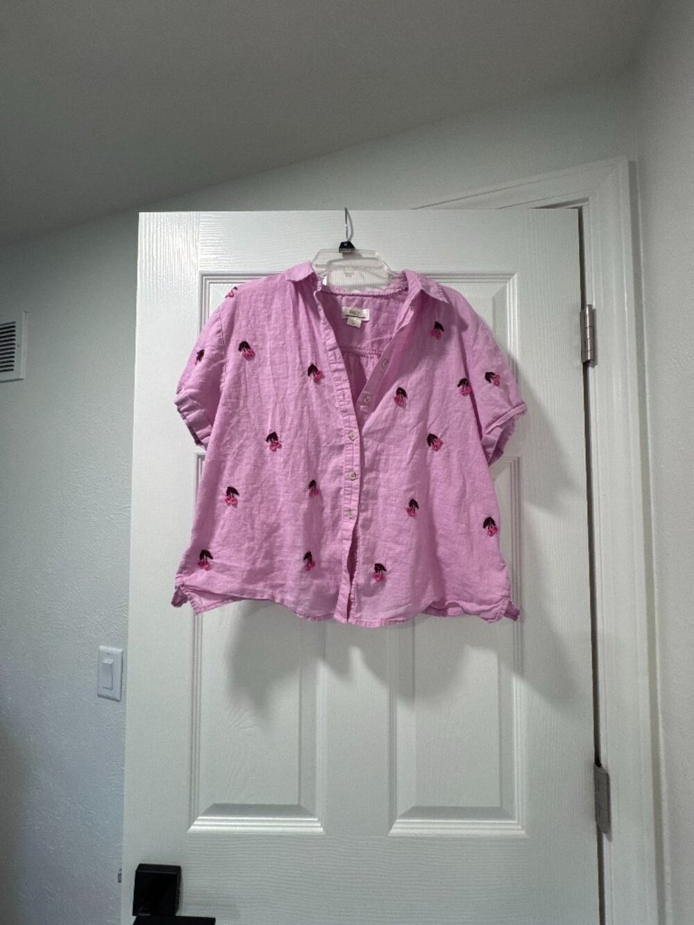 Maeve Fruit Embroiders Short Sleeve Shirt - Picture 5 of 9
